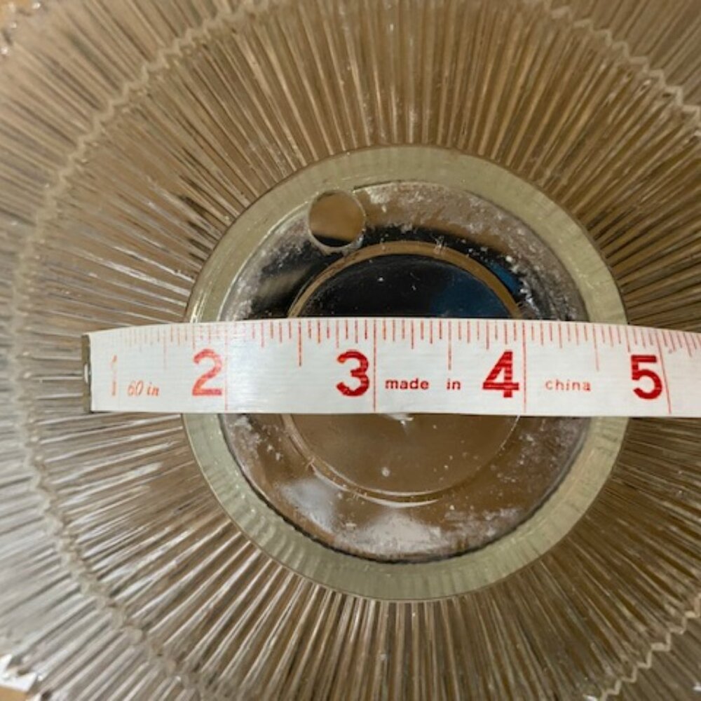 Vintage Art Deco or Mid-Century Modern starburst glass ceiling light shade - Picture 7 of 10
